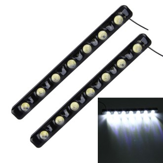 2 PCS 7W 210 LM 6000K DRL Daytime Running Light with 7 SMD-5050 Lamps, DC 12V(White Light)