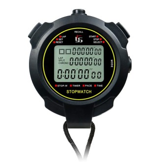 YS Stopwatch Timer Training Fitness Competition Stopwatch, Style: YS-760 60 Memories(Black) 