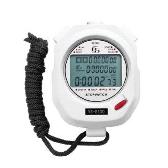 YS Electronic Stopwatch Timer Training Running Watch, Style: YS-8100 100 Memories (White)