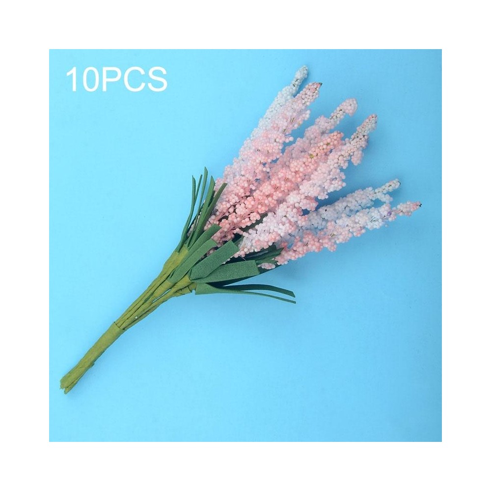 10 PCS DIY Wreath Material Artificial Flowers PE Mini Lavender Wedding Home Decoration(Pink)