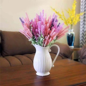 10 PCS DIY Wreath Material Artificial Flowers PE Mini Lavender Wedding Home Decoration(Pink)