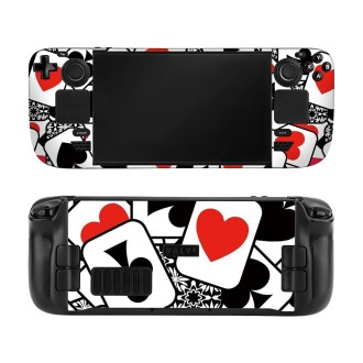 For Steam Deck Hifylux ST-SF12 Game Console Film Handheld Anti-scratch Protection Sticker(Black Red Ace)