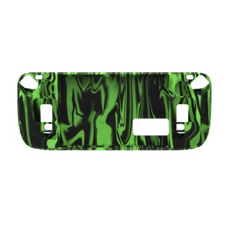 For Steam Deck Game Console Non-slip Silicone Case(Camouflage Green)