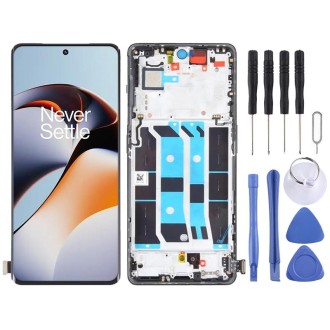 For OnePlus Ace 2  PHK110 LCD Screen Digitizer Full Assembly with Frame (Black)