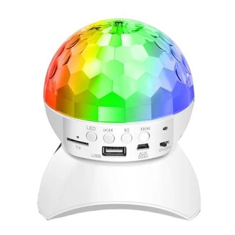 Home LED Magic Ball Lights Bounce Ambient Lamps Room Sound Lights Balls, Color: Plug-in Model White(RGB Colorful 5W)