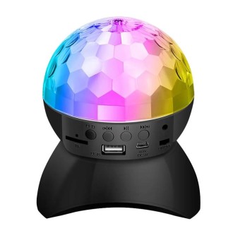 Home LED Magic Ball Lights Bounce Ambient Lamps Room Sound Lights Balls, Color: Plug-in Model Black(RGB Colorful 5W)