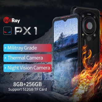 InfiRay PX1 5G Rugged Phone, Night Vision Thermal Imaging Camera, 8GB+256GB, Quad Back Cameras, Waterproof Dustproof Shockproof,