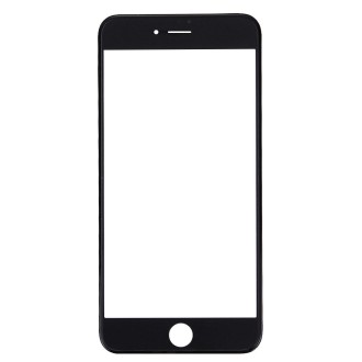 Front Screen Outer Glass Lens with Front LCD Screen Bezel Frame for iPhone 7 (Black)