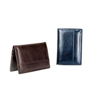 KB68 Mini Ultra-thin PU Leather Card Holder(Blue)