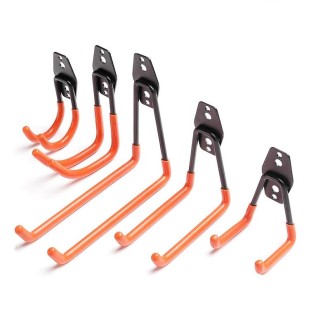 5 PCS/Set 630 Garage Hook Warehouse Storage Dip Metal Hook(Bright Orange)