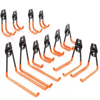 12 PCS/Set 630 Garage Hook Warehouse Storage Dip Metal Hook(Bright Orange)