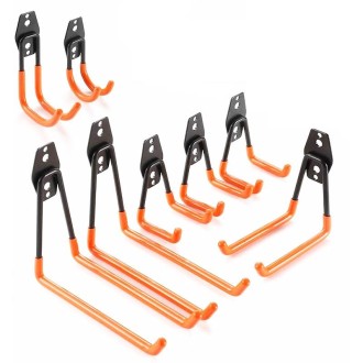 8 PCS/Set 630 Garage Hook Warehouse Storage Dip Metal Hook(Bright Orange)