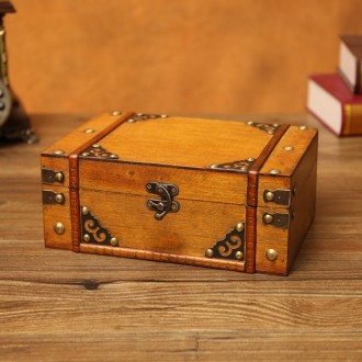 Antique Distressed Cosmetic Storage Box Dressing Table Props For Shooting Scenes，Specification： 6280-01