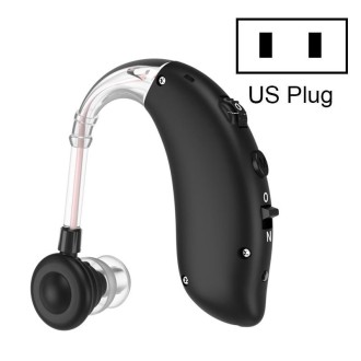 GM-105 Elderly Hearing Aid Sound Amplifier Intelligent Noise Reduction Sound Collector, Style: US Plug(Fantasy Black)