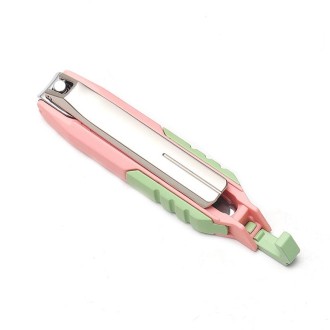 Anti-splash Nail Clippers Multifunctional Mobile Phone Holder Nail Clippers,Style: Matcha Green