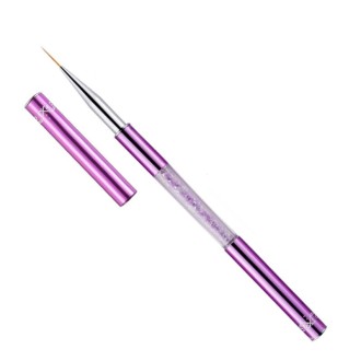 Nail Art Drawing Pen Purple Drill Rod Color Painting Flower Stripe Nail Brush With Pen Cover, Specification: 15mm