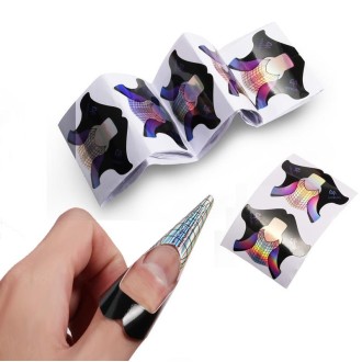 Thickened 100 PCS / Pack Symphony Laser Nail Extension Paper Holder Fish Shape Phototherapy Nail Extension Paper Holder