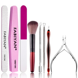 FABIYAN Nail Art Tool Set Manicure Disarm Tool Set, Specification: 8-piece Set