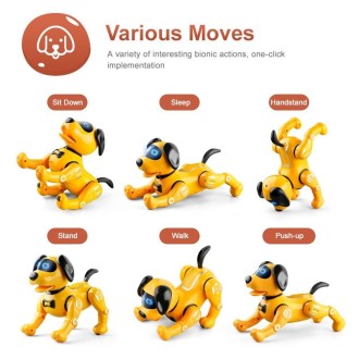 YDJ-K11 Programable Remote Control Robot Dog RC Toy (Yellow)