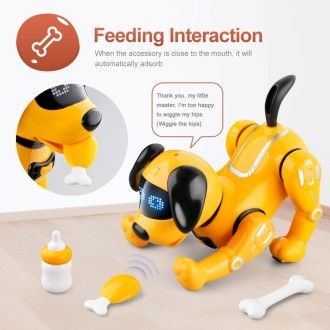 YDJ-K11 Programable Remote Control Robot Dog RC Toy (Yellow)