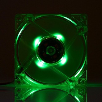 8025 4 Pin DC 12V 0.18A Computer Case Cooler Cooling Fan with LED Light, , Random Color Delivery , Size: 80x80x25mm