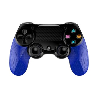 2 PCS Bluetooth Wireless Gamepad Touch Screen With Light Audio Dual Vibration Controller For PS4(Blue)