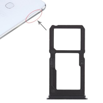 For Vivo X21i SIM Card Tray + SIM Card Tray / Micro SD Card Tray (Black)