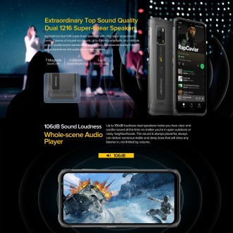 [HK Warehouse] Ulefone Armor 12S Rugged Phone, 8GB+128GB, Quad Back Cameras, IP68/IP69K Waterproof Dustproof Shockproof, Face ID