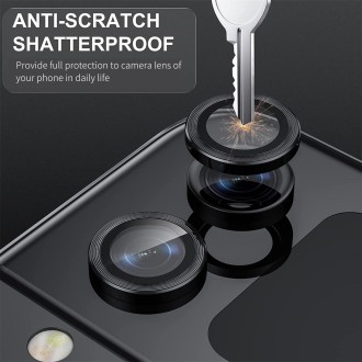 For Samsung Galaxy Z Flip5 ENKAY Hat-Prince 9H Rear Lens Aluminium Alloy Tempered Glass Film(Black)