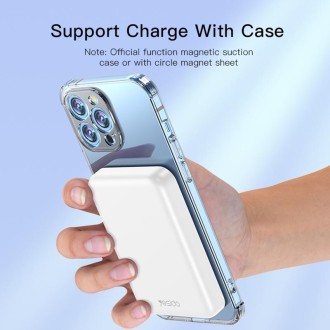 Yesido YP29 MagSafe Magnetic 5000mAh Wireless Fast Charging Power Bank(White)