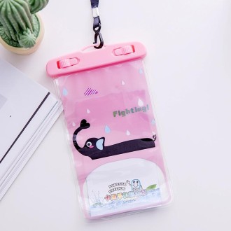 10 PCS Large Outdoor Photo Transparent Waterproof Cartoon Mobile Phone Bag, Style:Elephant