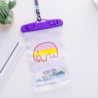 10 PCS Large Outdoor Photo Transparent Waterproof Cartoon Mobile Phone Bag, Style:Big Elephant