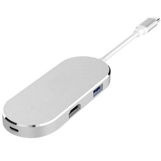 6 in 1 Hub USB-C / Type-C to USB-C / Type-C & HDMI & SD & TF & 2 USB Adapter