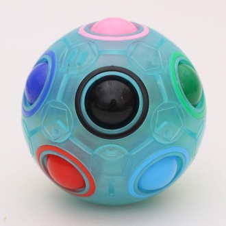 Magic Rainbow Ball Luminous Edition Training Hand Brain Coordination Fun Cube Children Toy(Luminous Green)