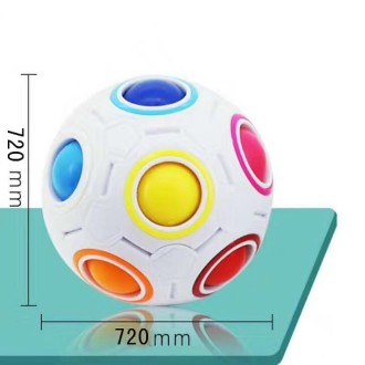 Magic Rainbow Ball Luminous Edition Training Hand Brain Coordination Fun Cube Children Toy(Luminous Green)