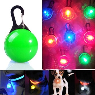 LED Flashlight Dog Cat Collar Glowing Pendant Luminous Bright Decoration Collars(Green)