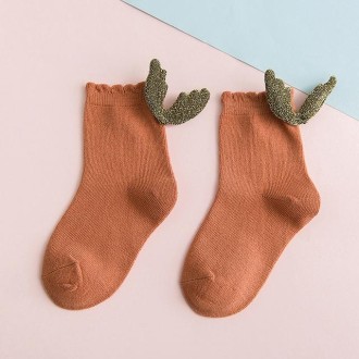 Girls Fashion Personality Wings Socks Baby Cotton Socks, Color:Ginger Red(S)