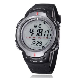 SYNOKE 61576 Life Waterproof LED Sports Watch for Men(Gray)