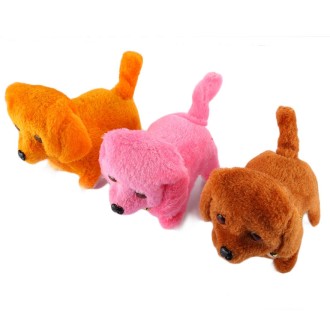 2 PCS Plush Puppy Electric Toys Can Will Move Forward / Will Backwards / Sounding and Luminous Eyes