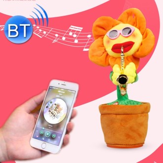 Sunflower Sax Style Bluetooth Plush Children Adult Toy ,Support USB Charging & Battery(Orange)