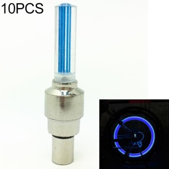 10 PCS LED Bicycle Lights Wheel Tire Valve Caps Bike Accessories Cycling Lantern Spokes Lamp(Blue)