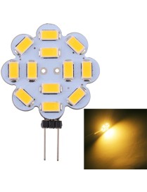 G4 12 LEDs SMD 5730 240LM 2800-3200K Plum Flower Shape Stepless Dimming Energy Saving Light Pin Base Lamp Bulb, DC 12V (Warm Whi