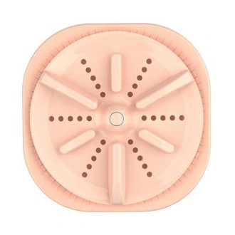 Portable Mini Turbo Switch Three-Speed Timing Washing Machine, Size: Turbine Basic(Pink)