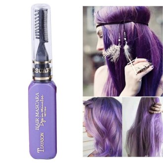 One-time Hair Temporary Color Hair Dye Non-toxic DIY Hair Color Mascara Dye Cream Hair(Harajuku Purple)