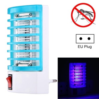 1W Efficient 4-LED Mosquito Killer Night Lamp, EU Plug, AC 220V(Blue)