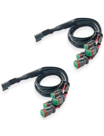 2pcs IP67 Waterproof DT Female Connector Socket Adapter, Style:4 in 1