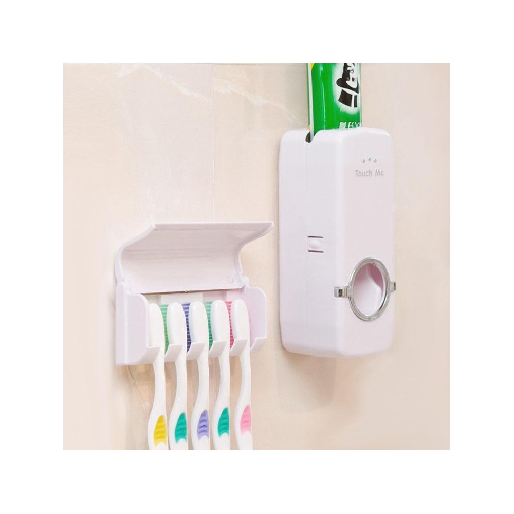 Automatic Toothpaste Dispenser With Toothbrush Holder