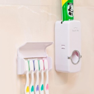 Automatic Toothpaste Dispenser With Toothbrush Holder