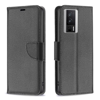 For Xiaomi Redmi K60 / K60 Pro Litchi Texture Pure Color Leather Phone Case(Black)