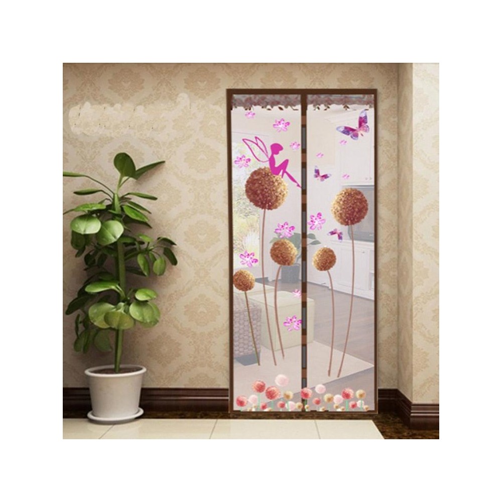 Summer Mosquito Curtain Magnetic Soft Screen Door Curtain, Size:100 x 210cm(Coffee)